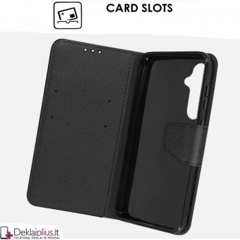 Telone atverčiamas dėklas su skyreliais - juodas (Samsung Galaxy S25 Plus) Telone atverčiamas dėklas su skyreliais - juodas (Samsung Galaxy S25 Plus)
